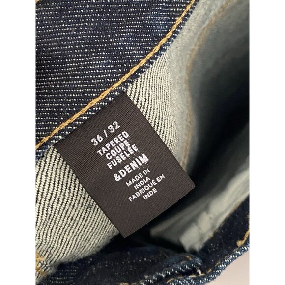 H&M Denim Jeans Men's 36x32 Dark Wash Tapered New with Tags India - Picture 9 of 16